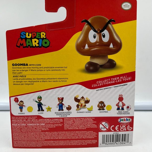 Jakks Pacific Goomba with Coin 2021 2.5" Vinyl Figure - Picture 2 of 2